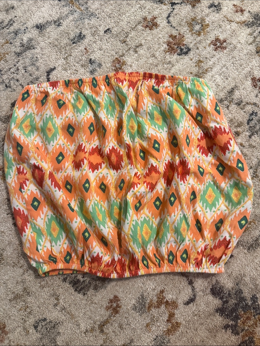 Colorful Tribal Print Elastic Waist tube top
